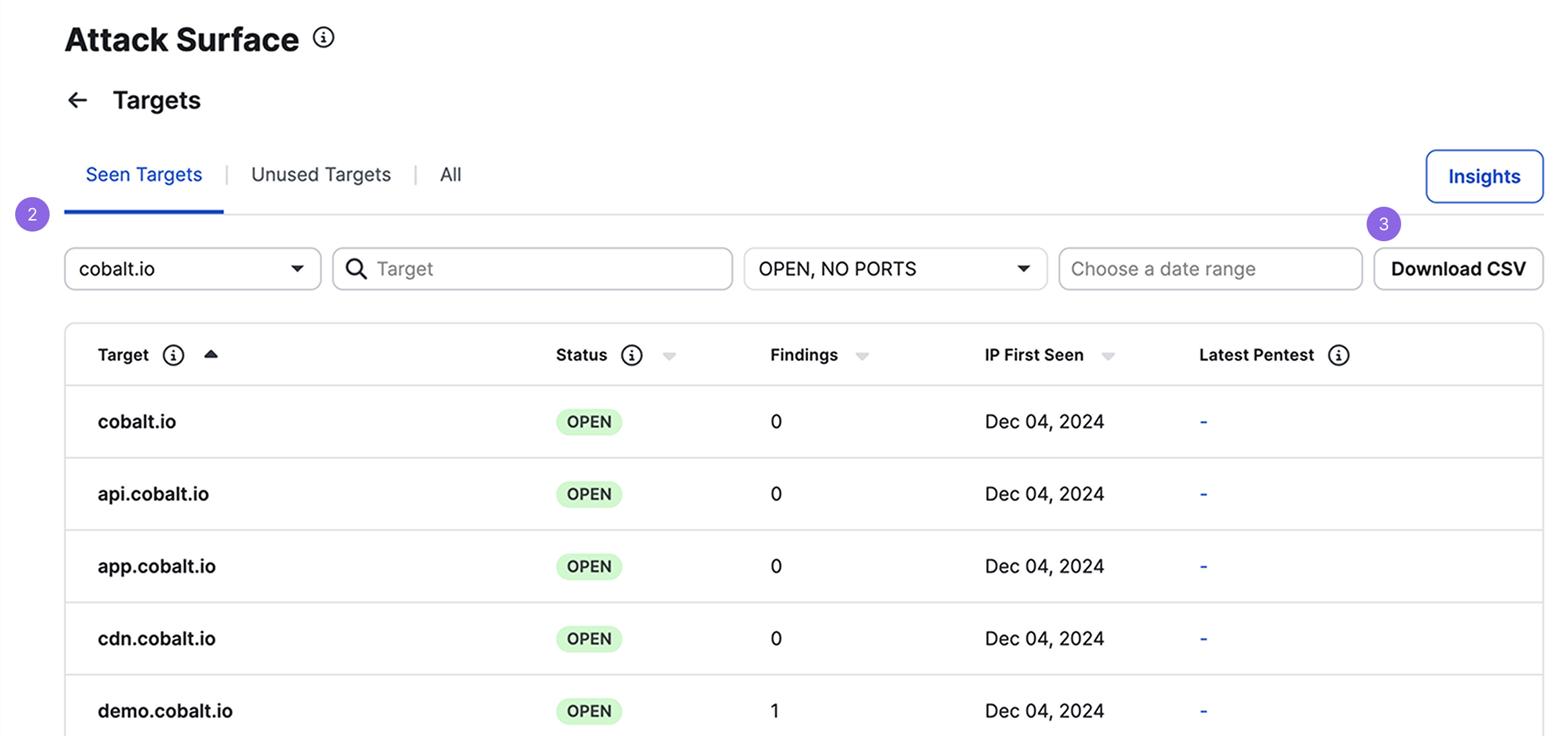 Download all Attack Surface Domains