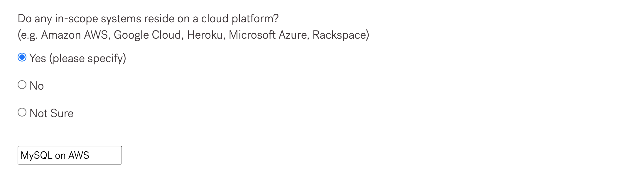 Cloud Platform Details