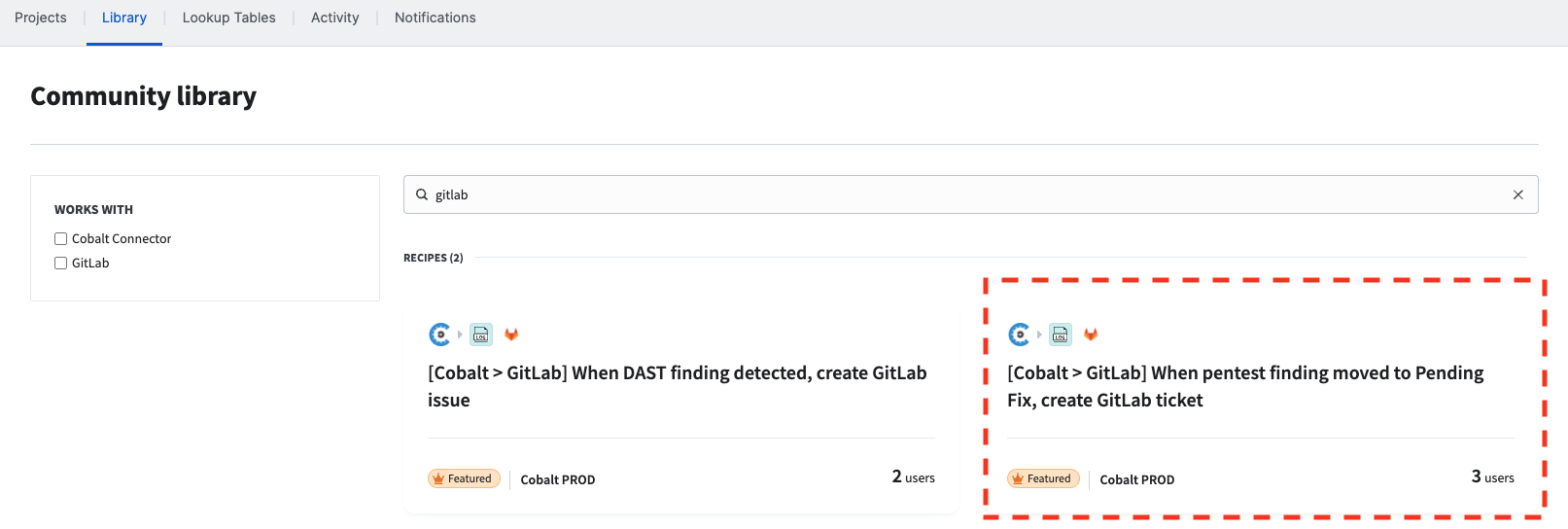 Find GitLab recipe