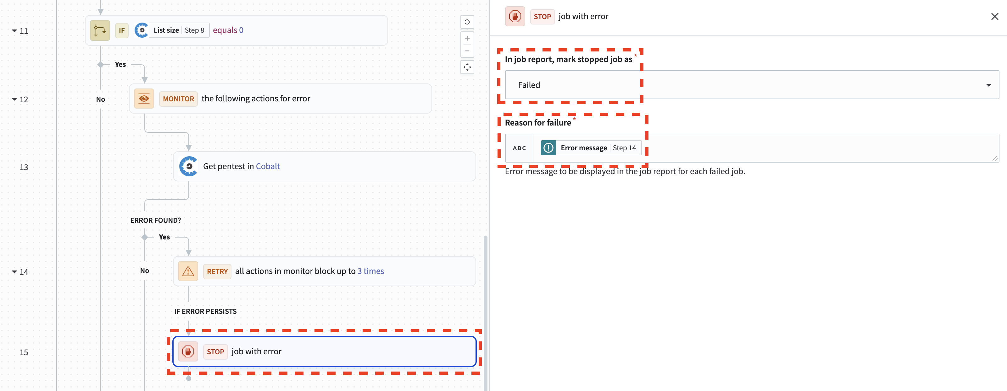 configure stop job