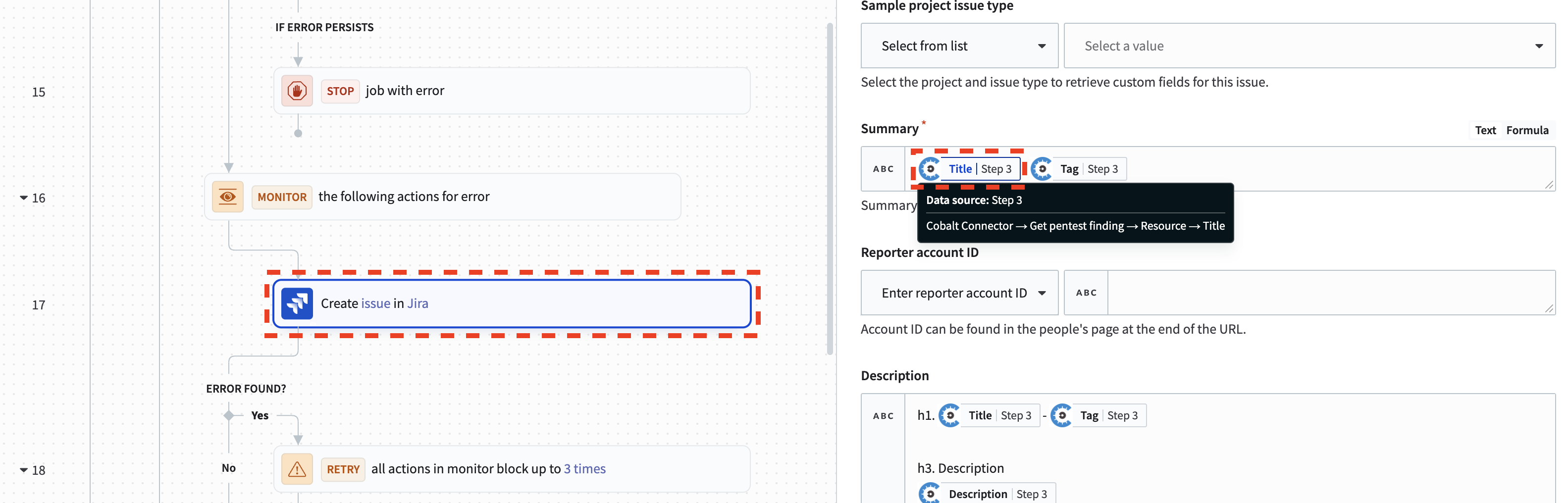 find issue summary input