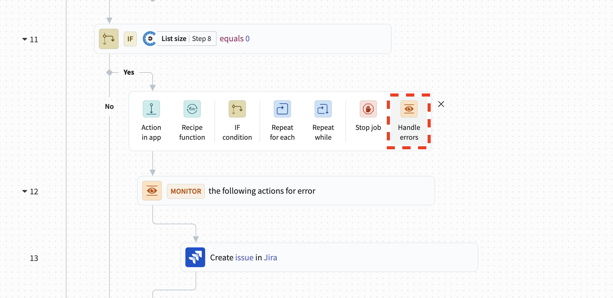 choose handle errors