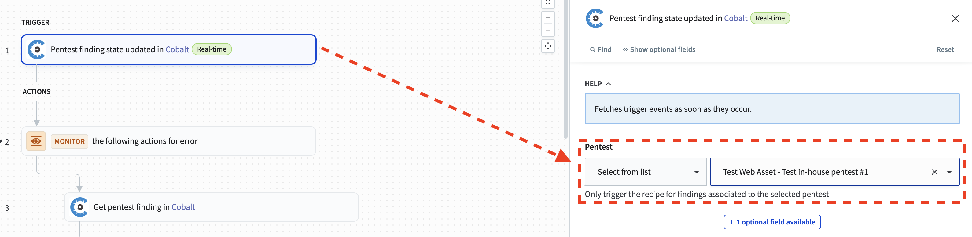 Trigger filters by pentest