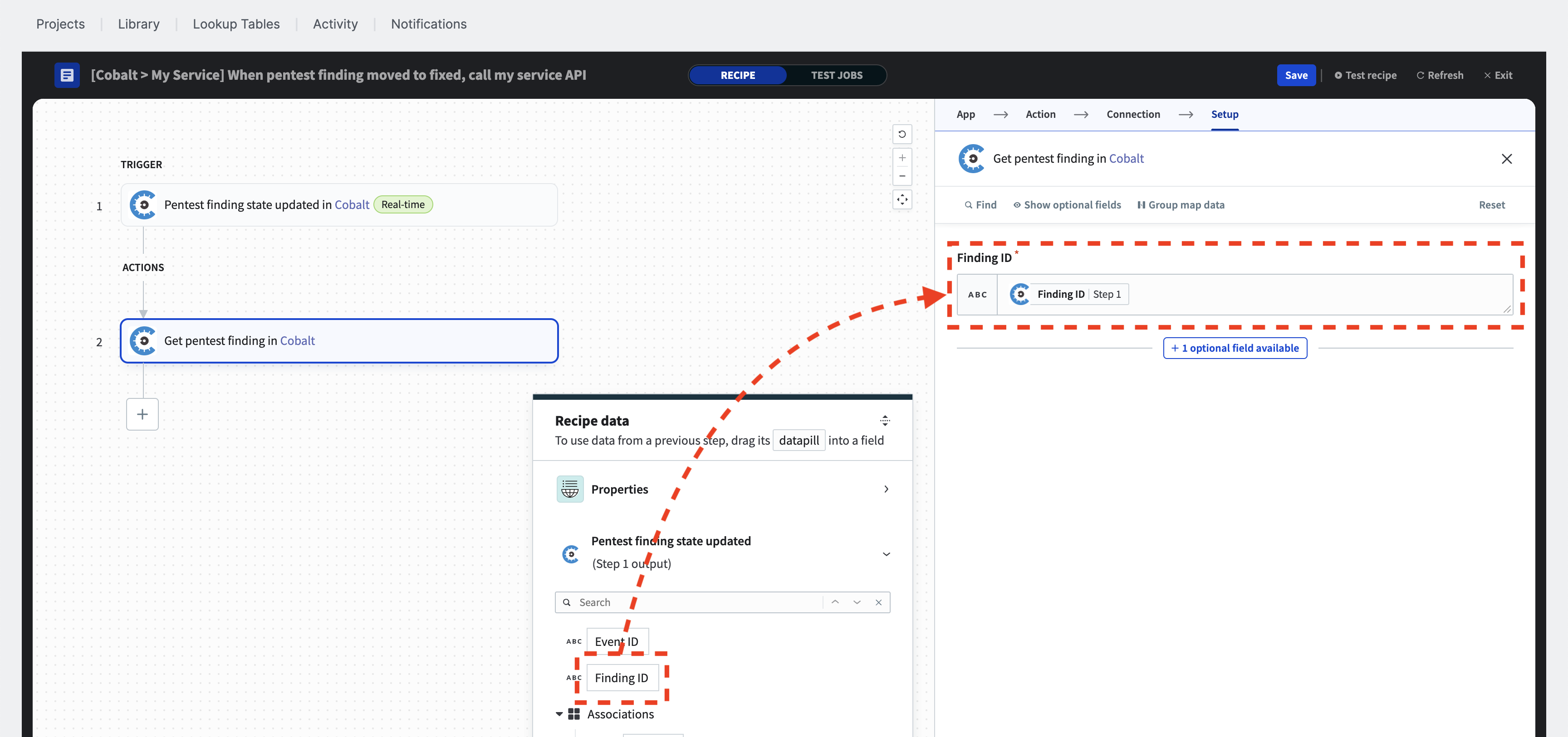 Get pentest finding by ID