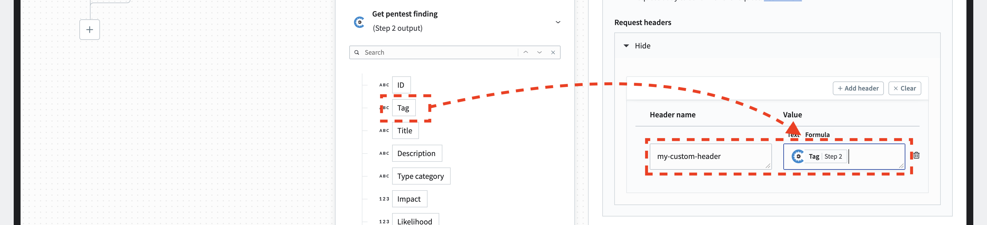 Set header for HTTP action