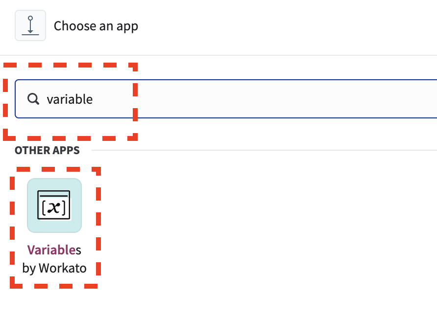 variables by workato