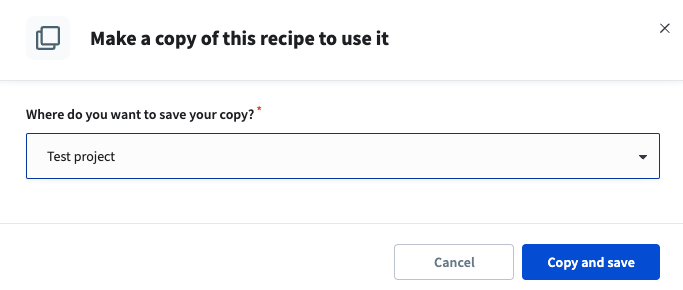 Save recipe