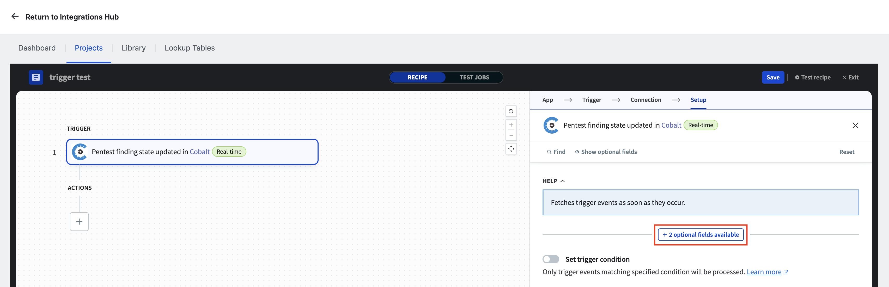 Show trigger filters