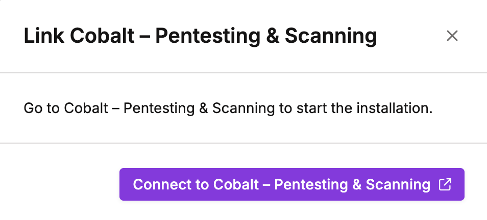 Cobalt integration connect