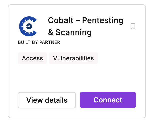 Cobalt integration in Vanta