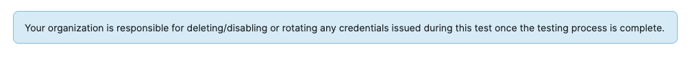 Credentials section showing different authentication options