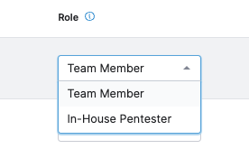 Switch a user&rsquo;s role to In-House Pentester