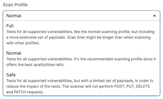 Scan Profiles